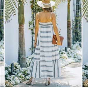 Vici Leland cotton striped dress